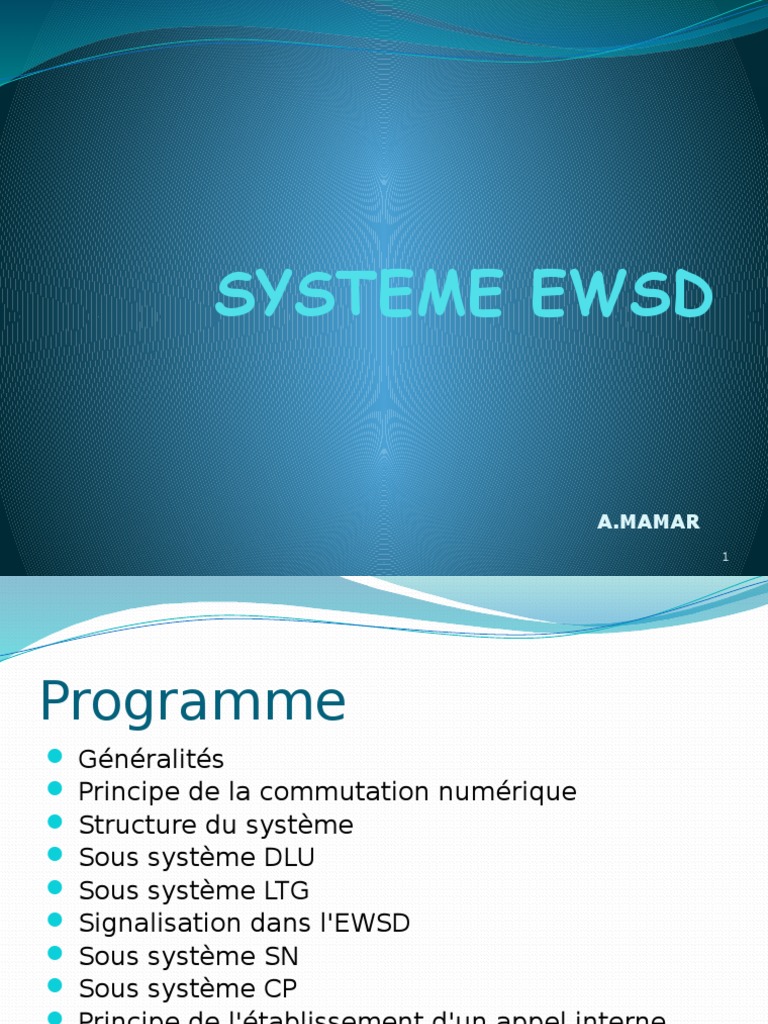 Système de commutation EWSD de Siemens | PDF | Données numériques ...