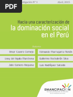 Cuaderno de Investigación N°1 - Hacia una caracterización de la dominación social en el Perú