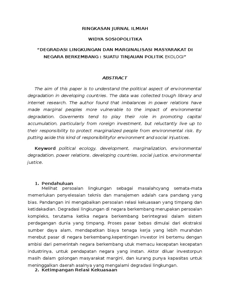 Ringkasan Jurnal Ilmiah Pdf