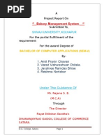 Project Report on Bakery Management System