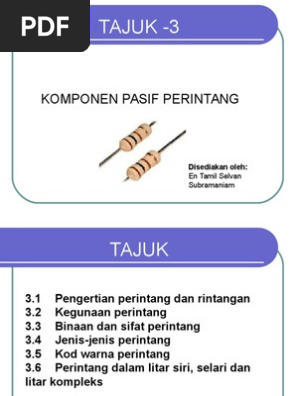 Komponen Pasif Perintang Tamil Pdf