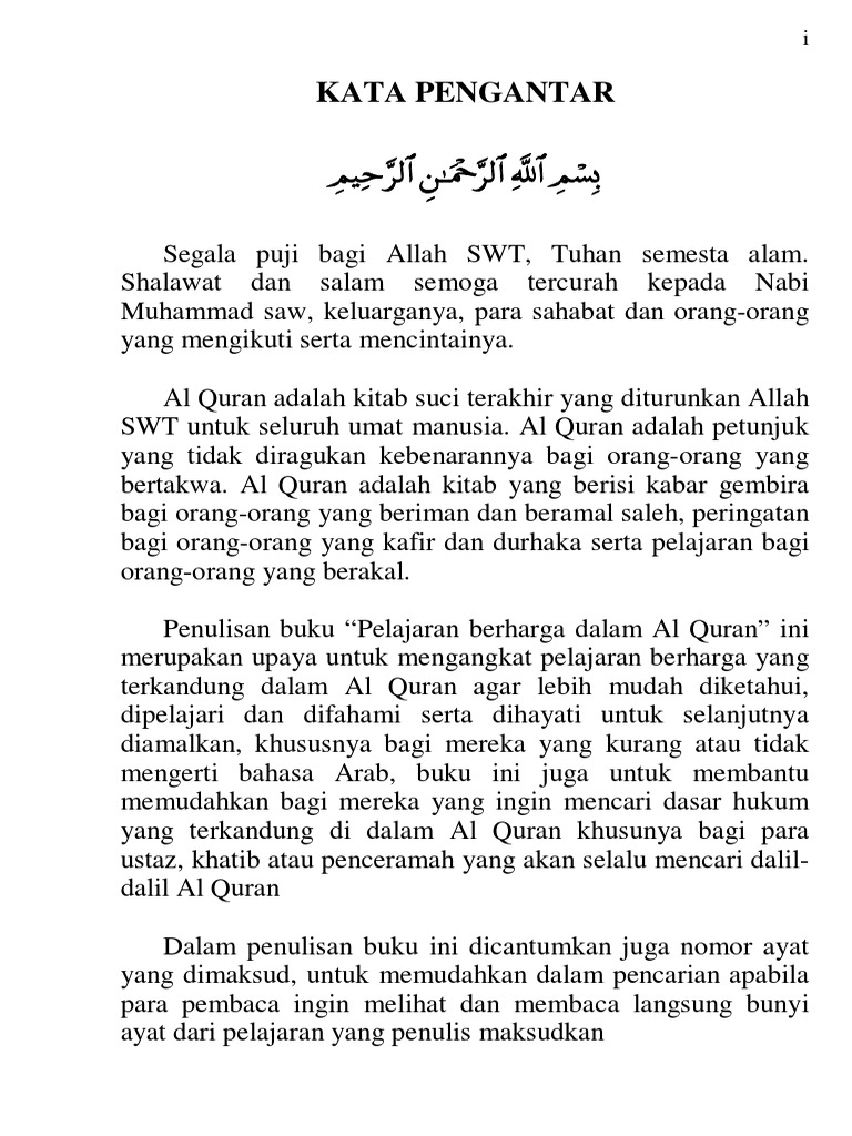 Pelajaran Berharga Dalam Al Quran