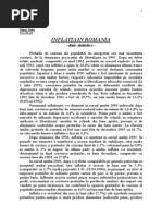 Inflatia In Romania Date Statistice