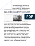 Chelsea Embankment: Chelsea Embankment and The Albert Bridge Under Construction, 1873