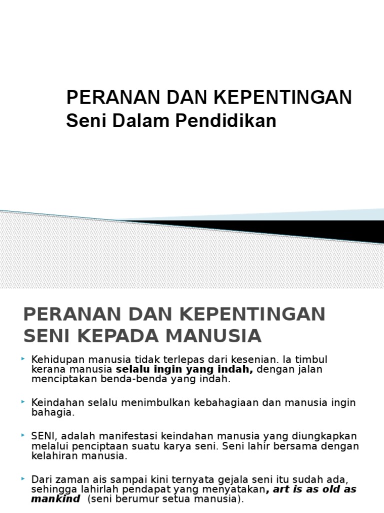 Kepentingan Seni Dalam Pendidikan Dino Syukl