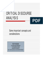 Critical Discourse Analysis - Ruth Wodak