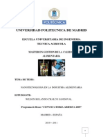 Nanotecnología en La Industria Alimentaria