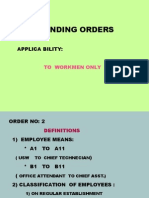Standing Orders: Applica Bility