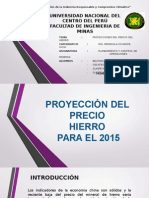 Proyección Del Precio Del Hierro