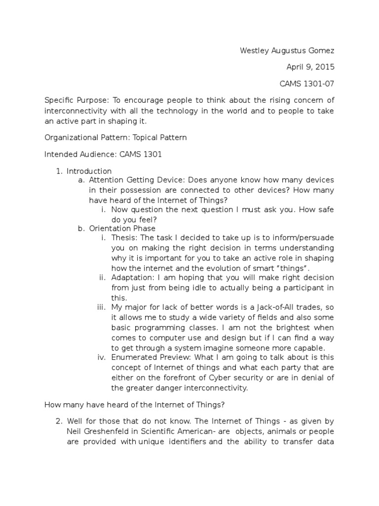 How to write a speech outline image