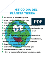 Acrostico Dia Del Planeta Tierra