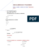 Actividad - U3:) Expresiones Algebraicas y Polinomios