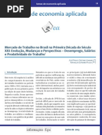 Mercado de Trabalho No Brasil