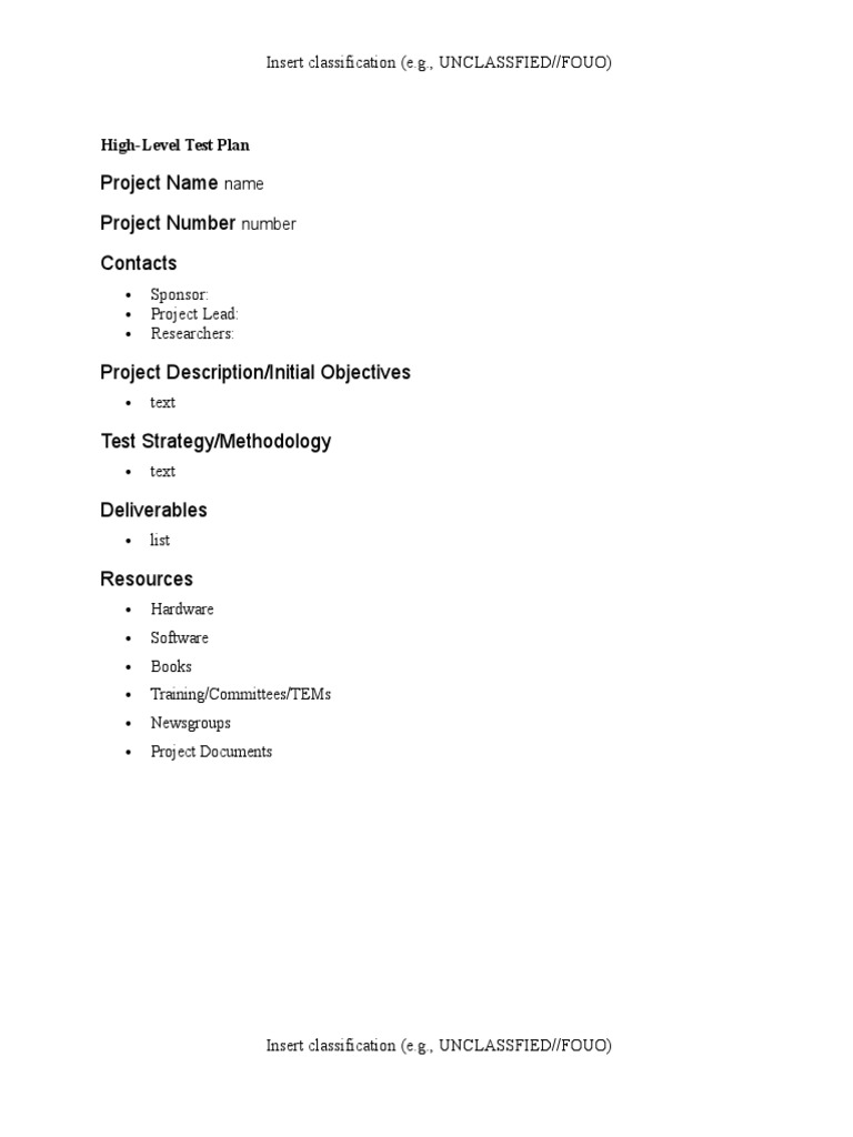 High-Level Test Plan Overview | PDF | Career & Growth | Computers