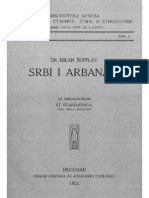 Milan Shufflay "Srbi I Arbanasi" Botimi Vitit 1925
