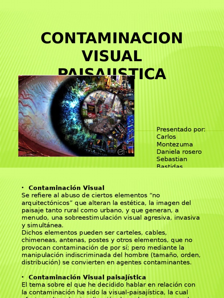 Contaminación Visual Paisajistica | PDF | Paisaje | Contaminación