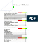 Edexcel Core Science GCSE Checklist