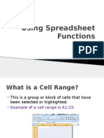 Using Spreadsheet Functions For Cs Lesson 4