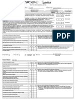 Fall Associate Teacher Practice Teaching Evaluation