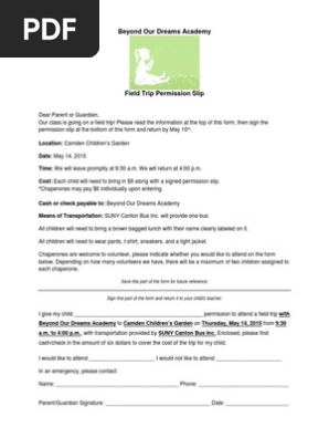 permission slip
