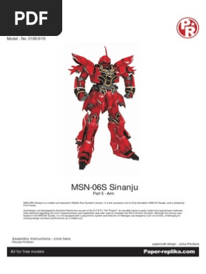 Sinanju Gundam Part 5 Arms.unlocked
