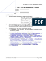 ISO 20000-1 2005 ITSM Implementation Checklist