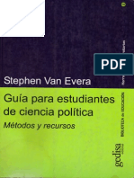 Van Evera Guia Para Estudiantes de Ciencia Politica