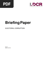 Briefing Paper: Electoral Corruption
