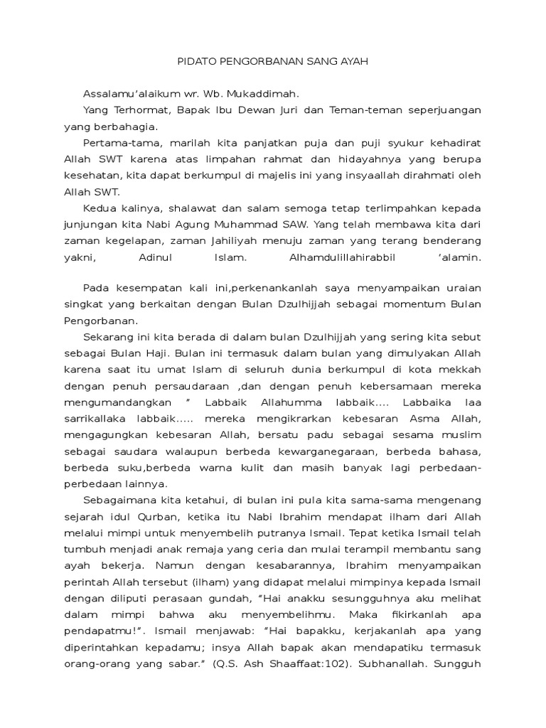 Pidato Tentang Ayah Dan Ibu Lakaran