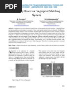 A Survey Based On Fingerprint Matching System