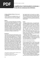 Download DNA primers for amplification of mitochondrial cytochrome c oxidase subunit I from diverse metazoan invertebrates by xuanchai SN261688092 doc pdf