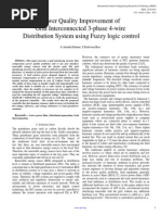 Power Quality Improvement of Grid Interconnected 3-Phase 4-Wire Distribution System Using Fuzzy Logic Control