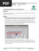 Configuring The IP Addresses of An HMI and A PC: Maple Model(s) PLC or Controller