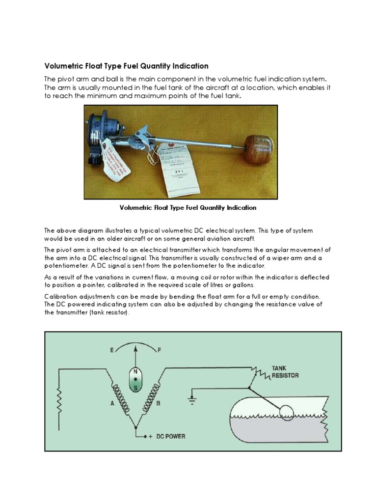 Volumetric Float Type Fuel Quantity Indication | PDF | Aircraft 