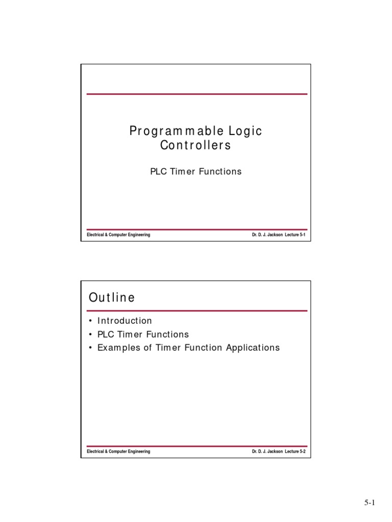 PLC Timer Functions Explained | PDF | Timer | Programmable Logic Controller