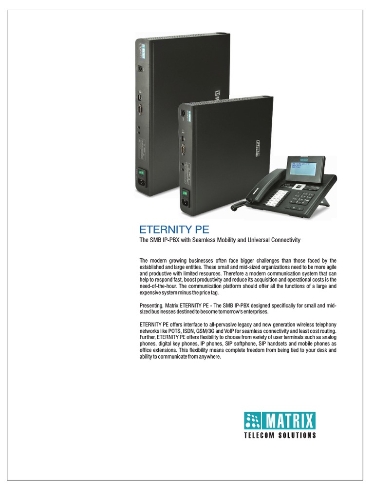 Matrix Eternity PE Products | PDF | Session Initiation Protocol | Voice ...