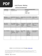 Sample Weld Audit Checklist