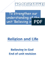 believing in god end of unit revision