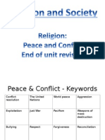 Peace and Conflict Revision Activity