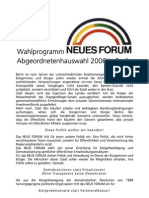 2006_NEUES FORUM Berlin_Abgeordnetenhaus-Wahlprogramm