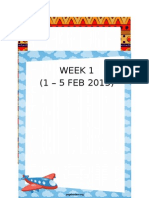 Week 1 (1 - 5 FEB 2015)