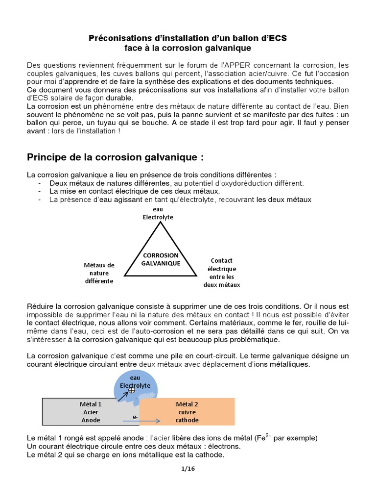 Couples Galvaniques PDF Corrosion Titane — free download