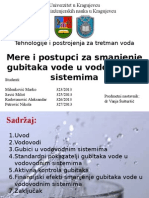 Mere i postupci za smanjenje gubitaka vode u vodovodnim sistemima