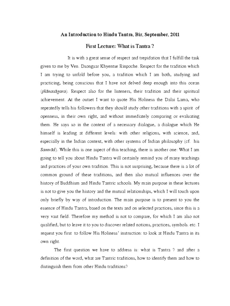 Understanding Hindu Tantra | PDF