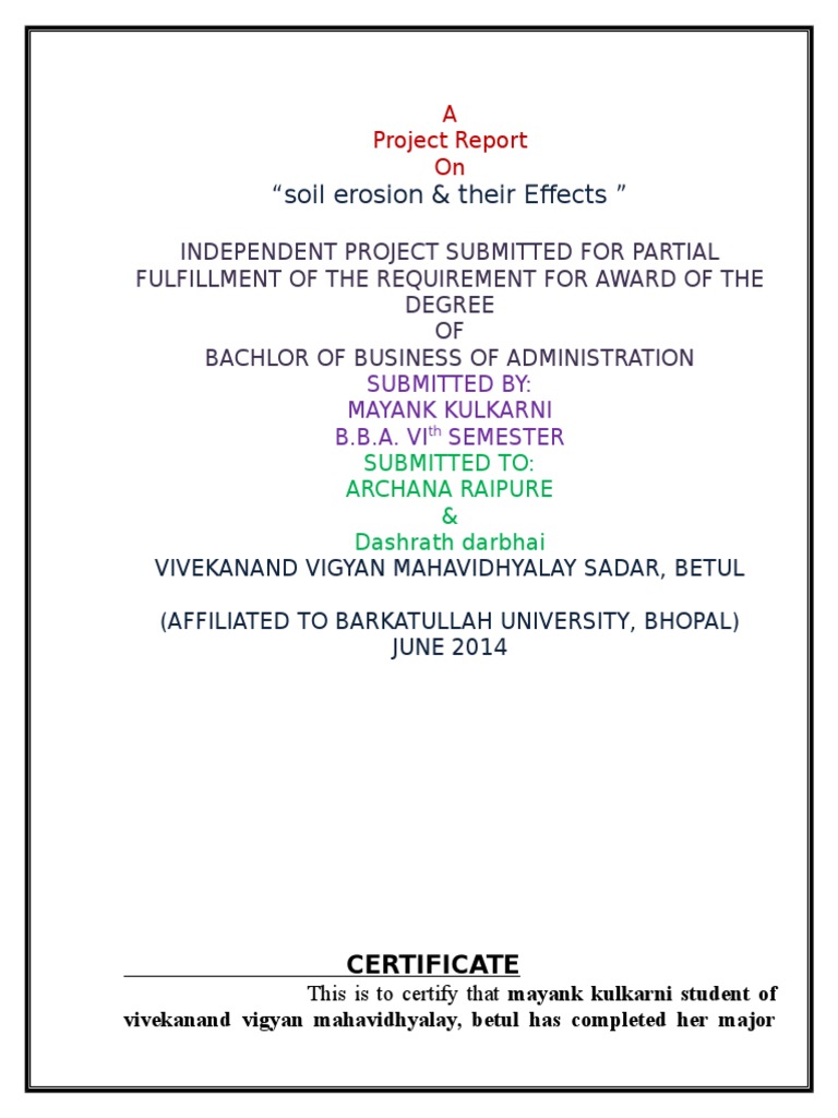 “soil erosion &amp; their Effects