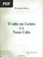 O Culto Em Corinto e o Nosso Culto