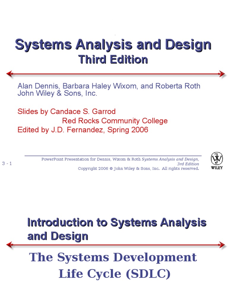 Intro To System Analysis and Design | PDF | Systems Engineering | Databases