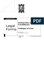 Legal Forms: University of Cordilleras College of Law