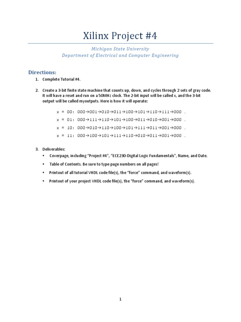 3-Bit Finite State Machine Project | PDF | Computers | Technology ...