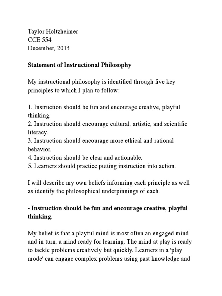 examples of philosophy personal statements